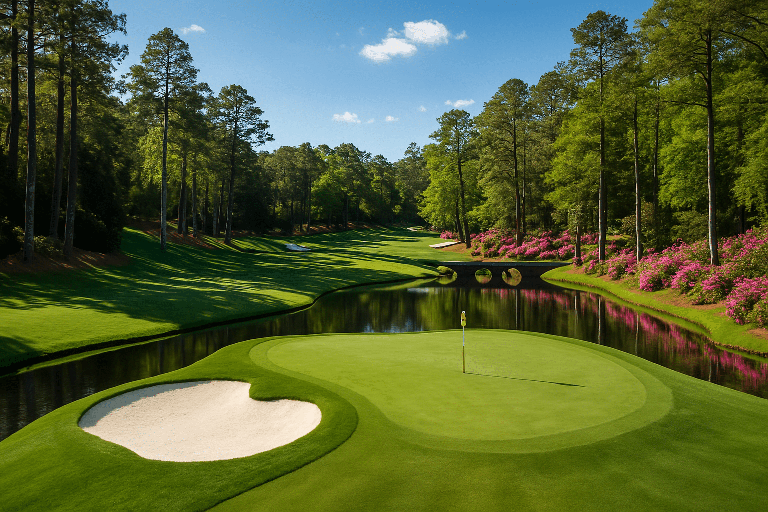 The Augusta National Golf Course for the Masters.
